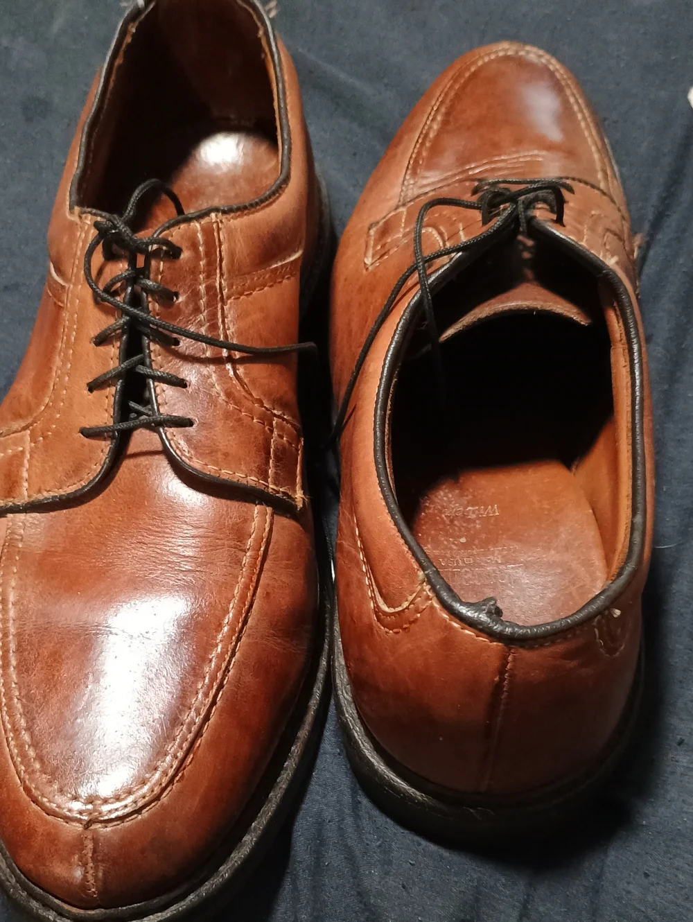 Men's Brown Leather Lace-Up Dress Shoes (232)